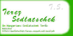 terez sedlatschek business card