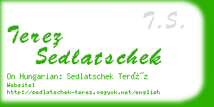 terez sedlatschek business card